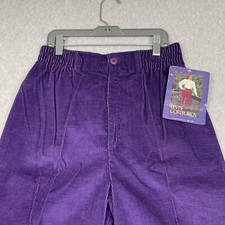 Deadstock 70s Levis 749 White Tab Womens 14 28x32 Purple Corduroy Pants USA NWT