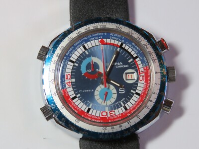 ⭐︎ warena Sorna Chronograph Watch, World Timer 17 Jewels #2693 | eBay