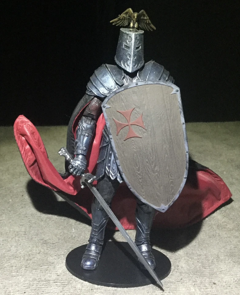 "Figura de acción personalizada Marvel Legends Templario Caballero Negro y Caballo 6""" Foto 3 de 4