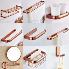 Bathroom Hardware Accessorys Set Rose Gold Brass Wall Mount Towel Rack Holder