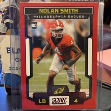 2023 Score Rookie Red #376 - Nolan Smith (RC) - Philadelphia Eagles - Georgia