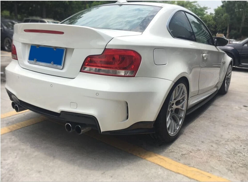 Carbon Fiber Car Rear Bumper Splitter Lips For BMW 1 Series E82 M Coupe 2011-18 — 第 4/4 张图片