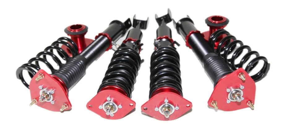 Nissan 350Z 2003-2008 cupé base 2D EMUSA SUSPENSIÓN COILOVER COMPLETA ROJO Foto 4 de 4