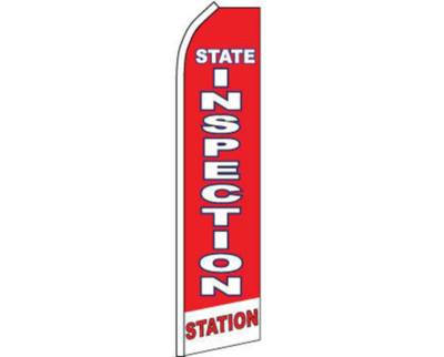 Pack of 2 State Inspection Here Swooper Flag Feather Super Bow Banner 100D