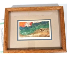 Barbara Rudolph Zeller Horse Mountain Landscape IMP Etching Print LE SIgned