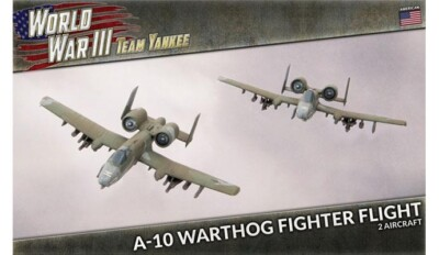 #ad #ad A 10 Warthog Fighter Flight x2 Aircraft Plastic American WWIII Team Yankee $29.70