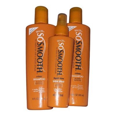 ORIGINAL GOT 2B SO SMOOTH CREME SHAMPOO + SHINE SPRAY USA HTF RETIRED NEW HTF