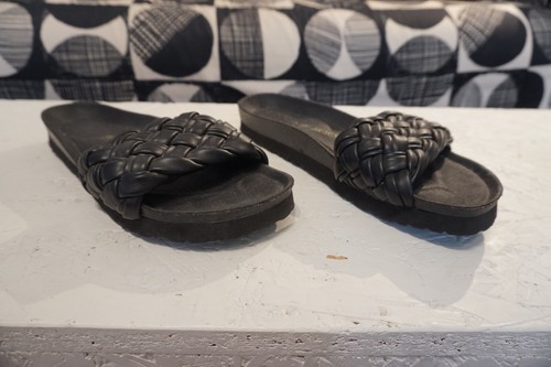 Horsch Pantoletten 45 schwarz Leder Sandalen Übergröße - Bild 3 von 10