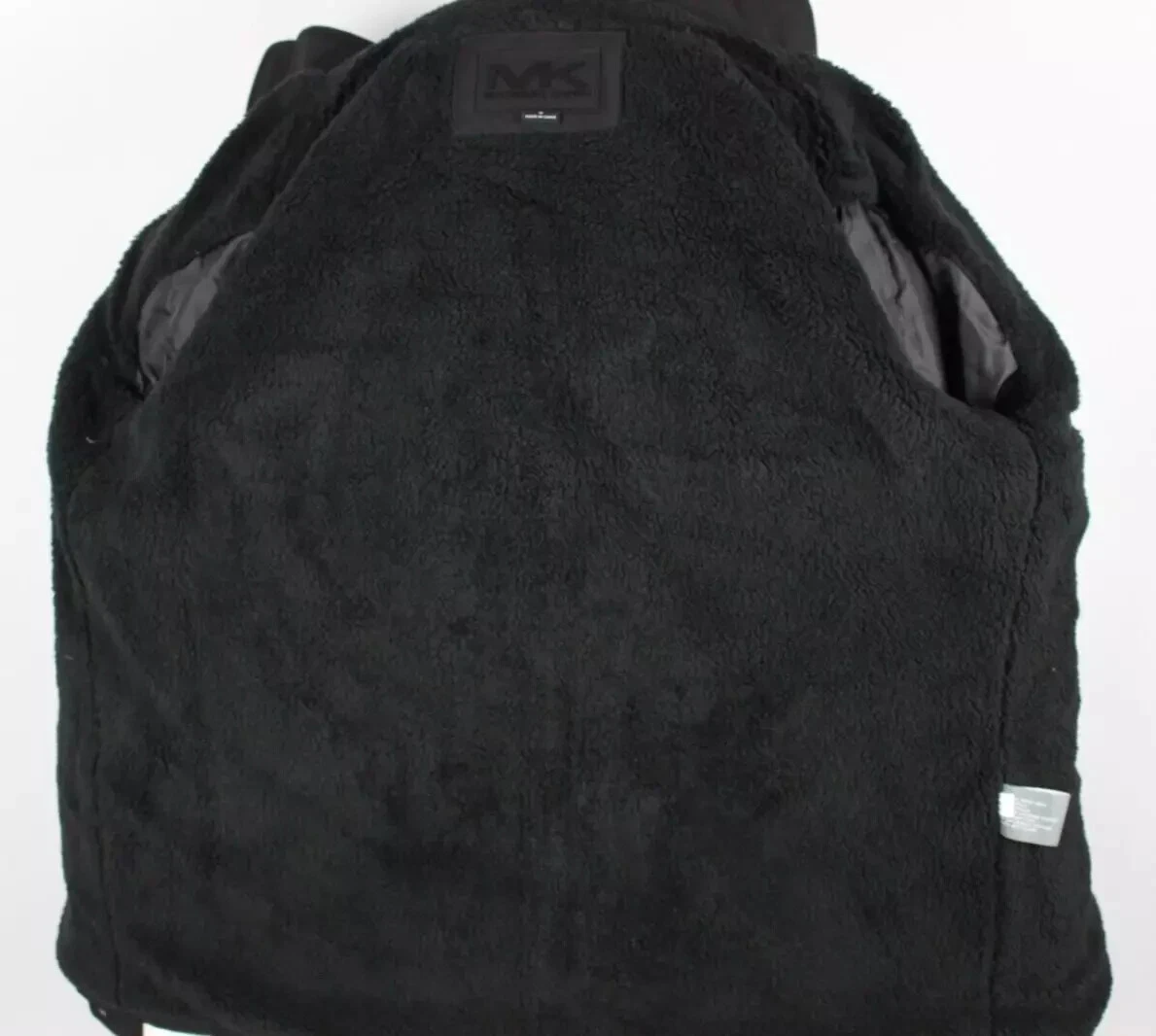 Michael Kors Cappotto Uomo Giacca Foderato con Cappuccio Tasche M Medium Nero Softshell