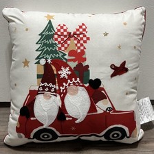 Christmas Gnome Throw Pillow 15  x 15  Winter Decor 6  Thick Textured Stitching