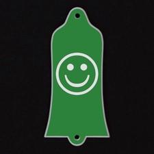 GUITAR TRUSS ROD COVER Engraved Etched - Fit USA GIBSON - SMILE Face Emoji GREEN