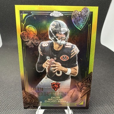 Topps Chrome 2025  Caleb Williams Fortune 15 Yellow /275 #F15-16 Chicago Bears