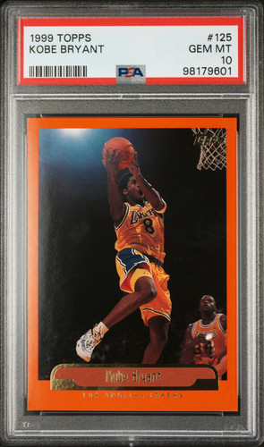 KOBE BRYANT PSA 10 1999-00 TOPPS #125 LAKERS RARE GOAT POP 99