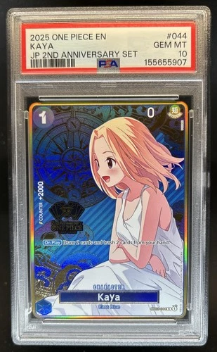 2025 One Piece 2nd Anniversary Kaya Promo Rare #OP03-044 PSA 10 GEM MINT