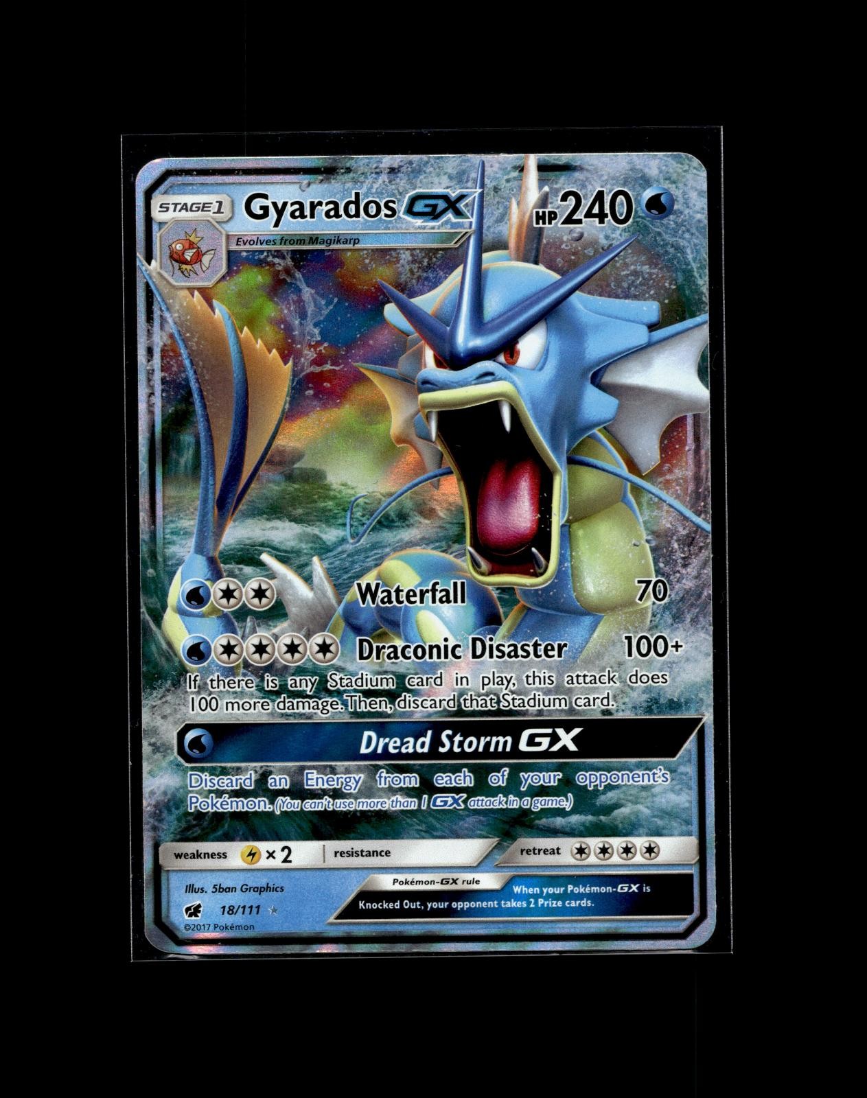 Gyarados GX 18/111 Holo GX Rare Crimson Invasion Pokemon Near Mint