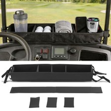 Golf Cart Front Storage Basket Organizer 1680D Oxford Foldable No-Drill Large