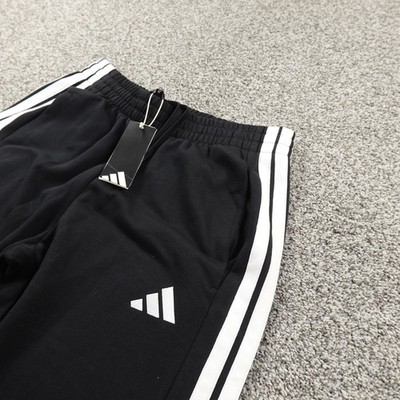 NEW Adidas Pants Mens M Black Track Warm Up Drawstring Sweatpants Jogger Run Gym