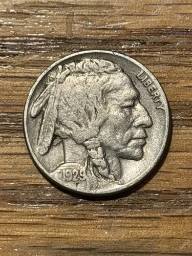 1929 S Buffalo Nickel VF Very Fine Better Date US 5c Type Coin