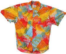 Vintage JAMS World Hawaiian Shirt Mens Patterned M Aloha SS Rayon Flashback