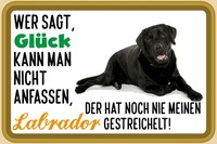 Holzschild 12X18 Cm GlüCk Nicht Anfassen Labrador Dekoration Deko Geschenk Holz