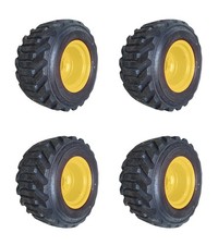 NEW HD 31X15.5-15 Hippo Skid Steer Tires/Rims for New Holland-8PLY-31-15.5-15