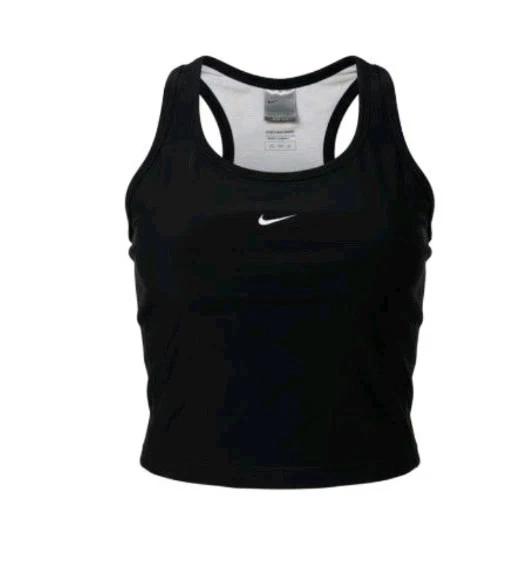 Camiseta sin mangas deportiva forrada negra Nike de colección años 90 ¡Logo bordado con logotipo! S Foto 2 de 4