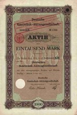 Kauczuk niemiecki AG 1907 KAMERUN Kolonialny Victoria Duala Ekona Założyciel Londyn 