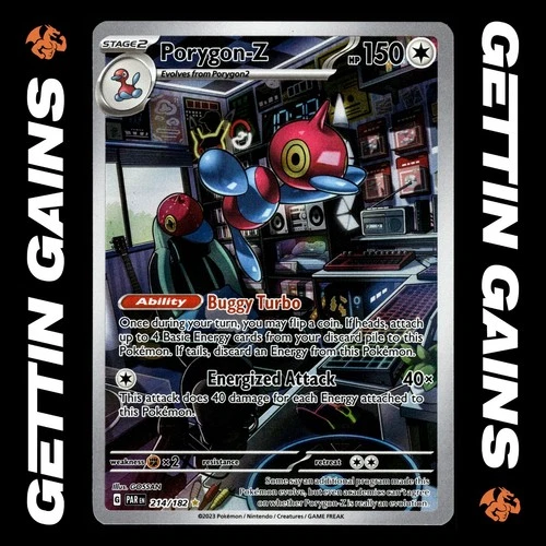 Porygon-Z - 214/182 - Illustration Rare - Paradox Rift - Pokemon Card - NM/M
