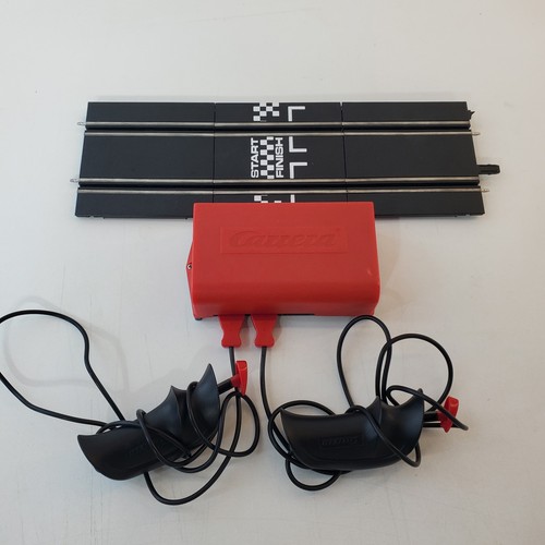 Carrera GO! 1:43 Battery Slot Car Race Track Straight Start Line w/ Controllers
