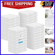 Cotton Washcloths Pack of 36 Size 12x12 Inches, 100 Ring Spun Cotton, Abso...