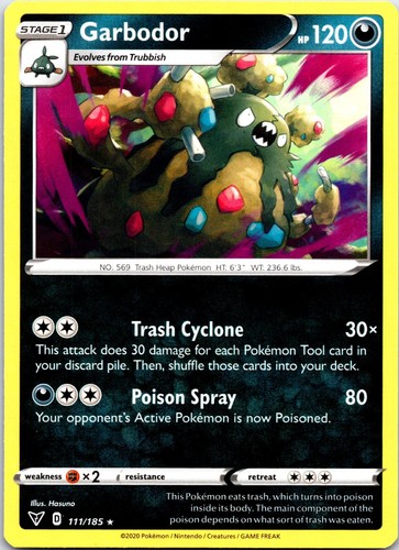 Garbodor 111/185 Rare Vivid Voltage Pokemon NM