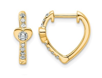 1/3 Karat (ctw VS2, D-E-F) Lab Grown Diamant Creolen 14K Gelbgold
