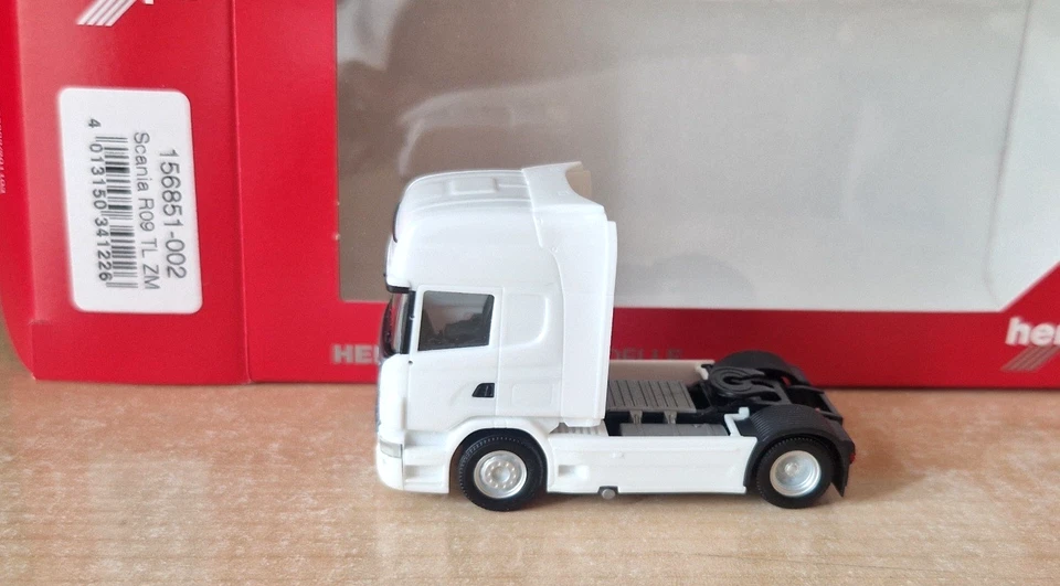Herpa 156851-002 SCANIA R440 09 trattore stradale neutro bianco1:87 OVP - Immagine 2 di 4