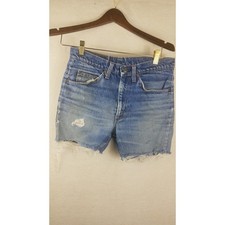 Vintage Levi's Orange Tab Cut Off Denim Shorts Distressed Blue 29 High Rise