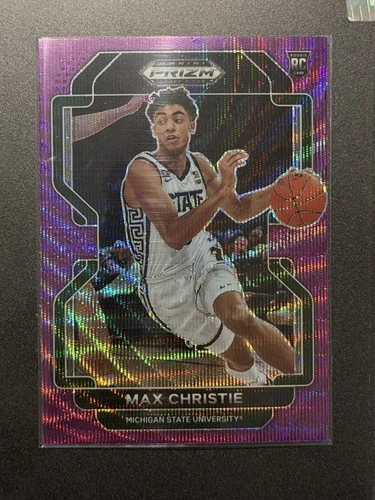 2022 Panini Prizm Draft Picks Basketball Purple Wave Max Christie #90 PSA 7.5