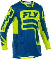 Fly Racing Lite Lancer Mens MX Offroad Jersey Navy/Hi-Vis