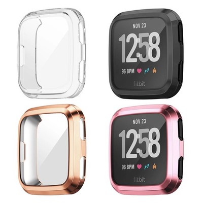 Für Fitbit Versa 4 Full Screen Protector Ultra Slim Stoßfest Case Cover