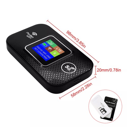 Portable 5G LTE Unlocked WiFi Router Wireless Mobile Broadband Hotspot with LCD - Afbeelding 9 van 13