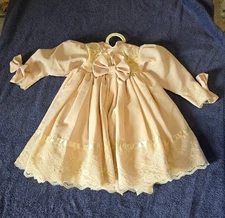 mini world vintage doll dress light beige color NWOT miniworld