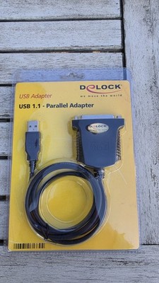 Delock USB 1.1 zu Paralell Adapterkabel 0,8 m Drucker, neu
