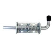 7" Sliding Spring Latch Loaded Barrel Trailer Gate Pin 7/16 Pin Zinc Plated