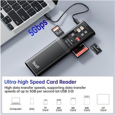 Versatile High-Speed 7-in-1 Card Reader - USB 3.0 Type-C