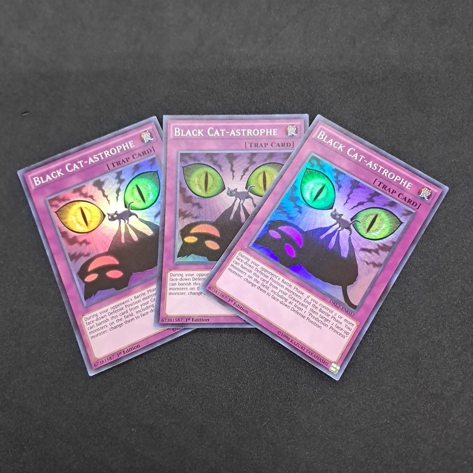 3x Black Cat-Astrophe DRL2-EN037 1st Edition Super Rare NM Yu-Gi-Oh! Card - Image 2 of 4
