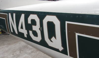 Short Tail Number / N43Q Aircraft Registration N Number  For Sale (1025-98)
