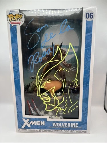 Funko Pop X Men Wolverine  #06 Comic Cover Signed Sketched Sam De La Rosa