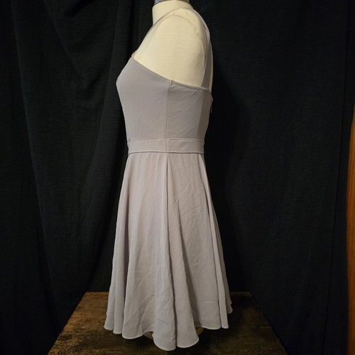 Lulus Forevermore Grey Skater Dress Sz S - Picture 2 of 7