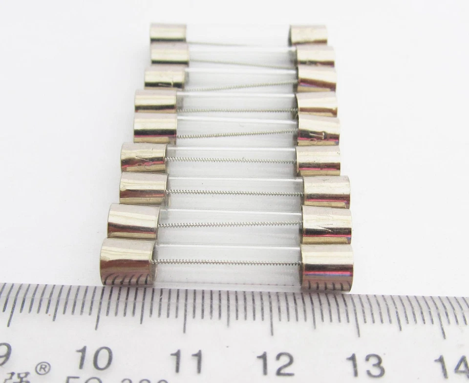 100 Pcs 6x30 Slow Blow Glass Fuse 6mm x 30mm 250V Slow Blow T0.25A-T15A - Image 3 of 3