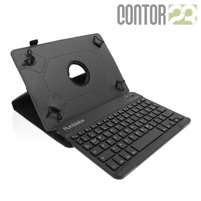 Schutzhülle + Bluetooth-Tastatur in SCHWARZ für 9.6'' Samsung Galaxy Tab E