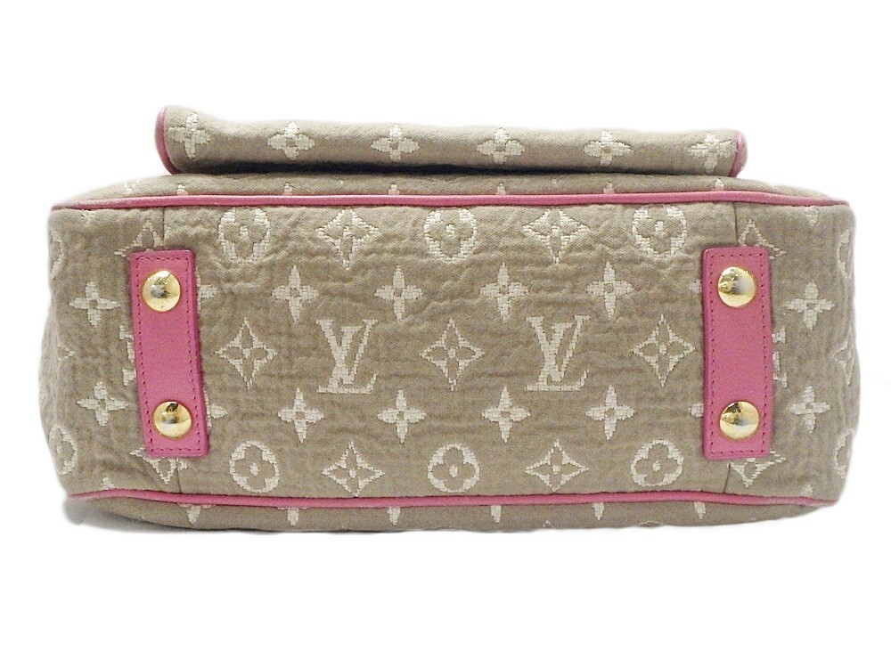 LOUIS VUITTON M93496 Sabbia Cabas MM Hand Bag Beige Rose Pink  