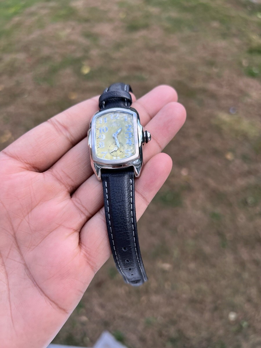 Invicta Lupah Watch Women 28mm Silver tone Green Dial with  display picture 2